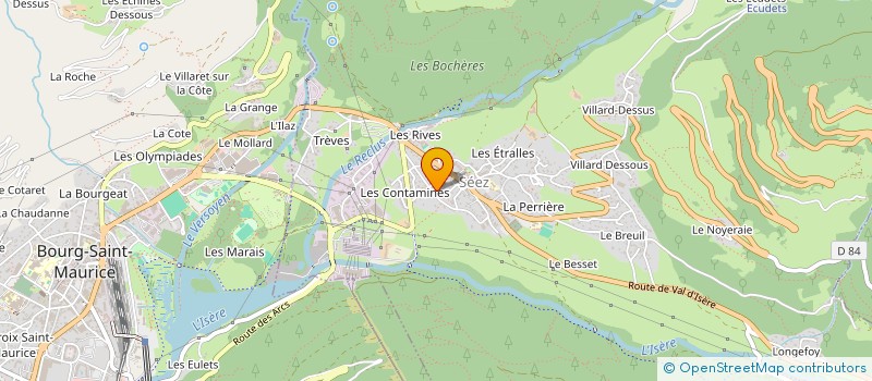 localisation de l'entreprise COMITE SOCIAL ET ECONOMIQUE LES ARCS BOURG SAINT MAURICE TOURISME à BOURG-SAINT-MAURICE