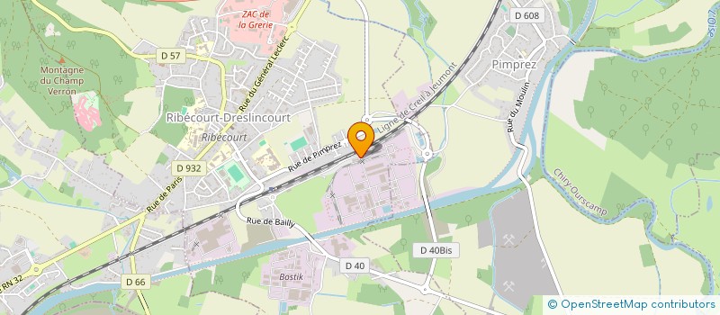 localisation de l'entreprise COMITE SOCIAL ET ECONOMIQUE SYNTHOMER FRANCE SAS  RIBECOURT-DRESLINCOURT