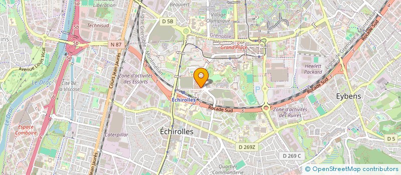 localisation de l'entreprise COMITE SOCIAL ET ECONOMIQUE WORLDGRID  ECHIROLLES