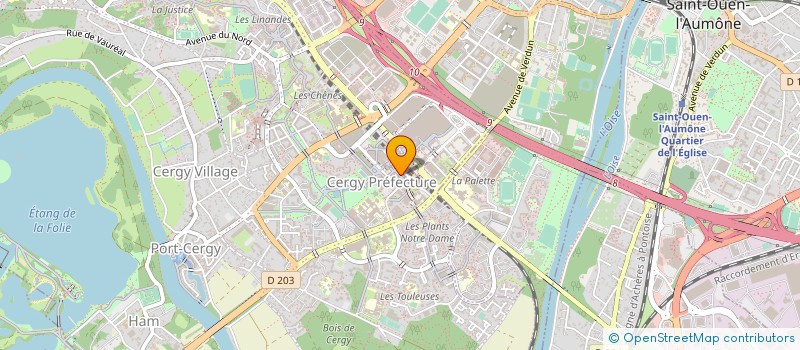 localisation de l'entreprise COMITE SOCIALE ET ECONOMIQUE CAF 95 à CERGY