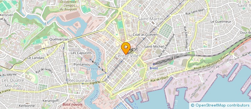localisation de l'entreprise COMITE SOCIO CULTUREL DES PTT DE BREST à BREST