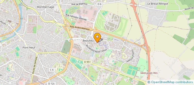 localisation de l'entreprise COMITE SOS RACISME DE LA VIENNE  POITIERS