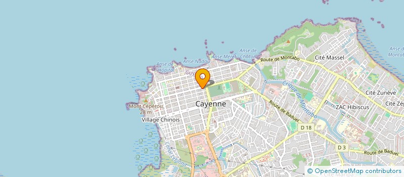 localisation de l'entreprise COMITE SOUTIEN LOCAT DE GUYANE  CAYENNE