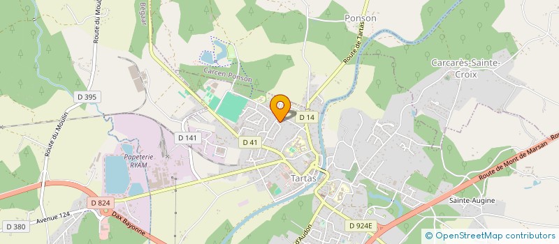 localisation de l'entreprise COMITE SPORTIF DEPART PECHE COUP LANDES à TARTAS