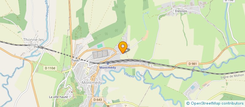 localisation de l'entreprise COMITE SPORTIF ECHECS MEUSE à MONTMEDY