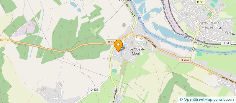 localisation de l'entreprise COMITE SPORTS ET LOISIRS SECTION AVIRON  FLIZE