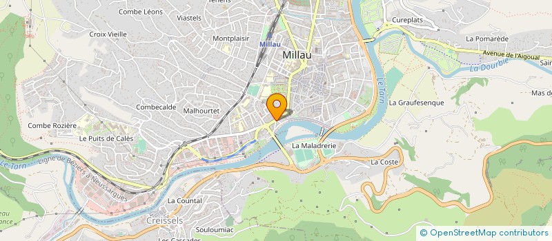 localisation de l'entreprise COMITE TERRITORIAL AVEYRON - LOZERE DE LA MONTAGNE ET DE L'ESCALADE  MILLAU