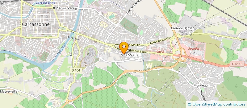 localisation de l'entreprise COMITE TERRITORIAL DE L'AUDE DE LA FEDERATION FRANCAISE DE LA MONTAGNE ET DE L'ESCALADE  CARCASSONNE