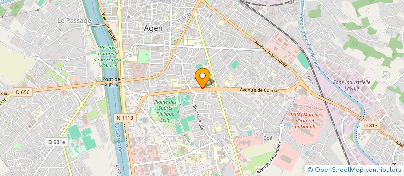 localisation de l'entreprise COMITE TERRITORIAL DE LOT ET GARONNE DE LA MONTAGNE ET DE L'ESCALADE  AGEN