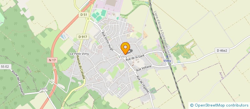 localisation de l'entreprise COMITE TRIENNALES VIMYNOISES  VIMY