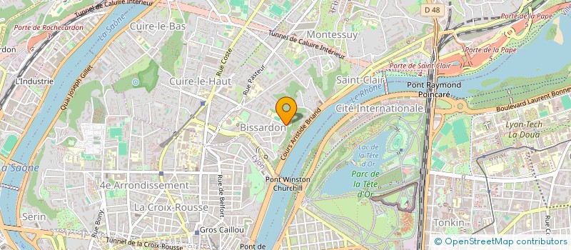 localisation de l'entreprise COMITE UGSEL RHONE - METROPOLE DE LYON à CALUIRE-ET-CUIRE