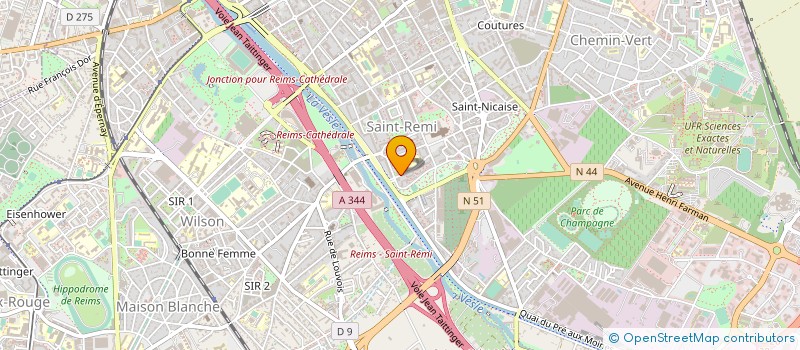 localisation de l'entreprise COMITE USAGER CENTRE SOCIAL ST REMI  REIMS