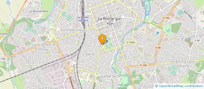 localisation de l'entreprise COMITE VENDEEN DE ROLLER SKATING à LA ROCHE-SUR-YON