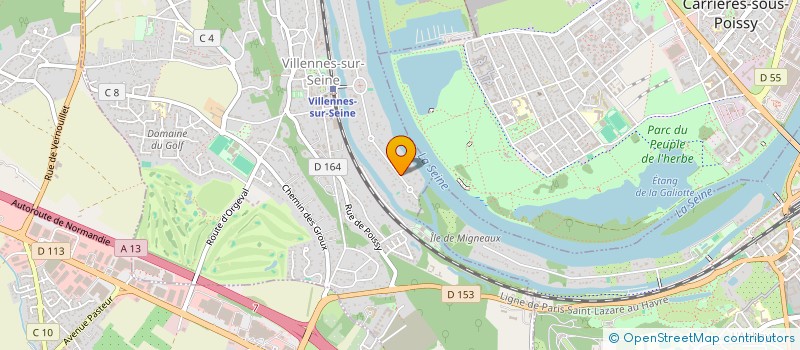 localisation de l'entreprise COMITEAM à VILLENNES-SUR-SEINE