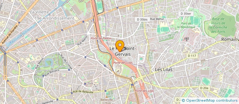 localisation de l'entreprise COMITES D'OEUVRES SOCIALES à LE PRE-SAINT-GERVAIS