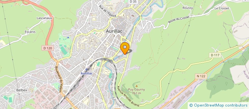 localisation de l'entreprise COMITRE SOCIAL ET ECONOMIQUE CAF DU CANTAL à AURILLAC