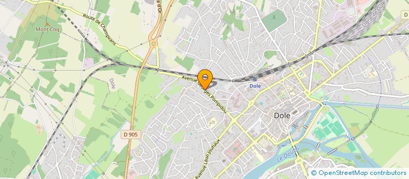 localisation de l'entreprise COMJM PROD à DOLE