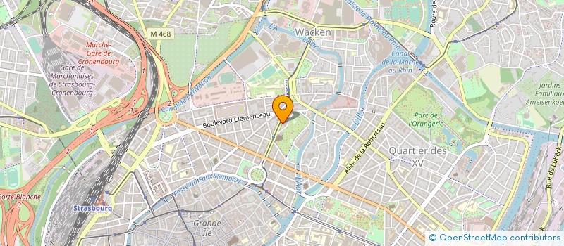 localisation de l'entreprise COMLUX à STRASBOURG