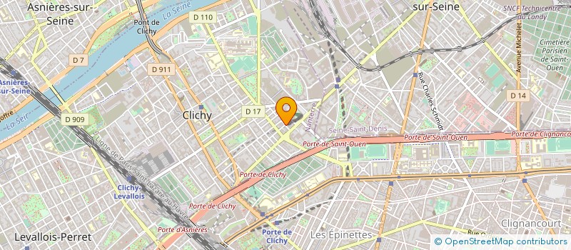 localisation de l'entreprise COMM'AGAIN à CLICHY