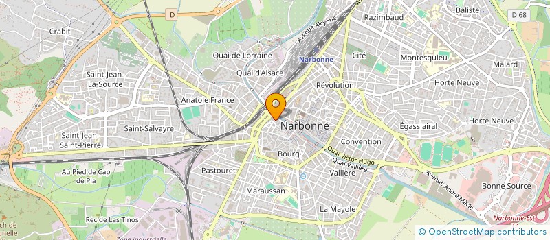 localisation de l'entreprise COMM D INITIATIVE COMMERCIALES  NARBONNE