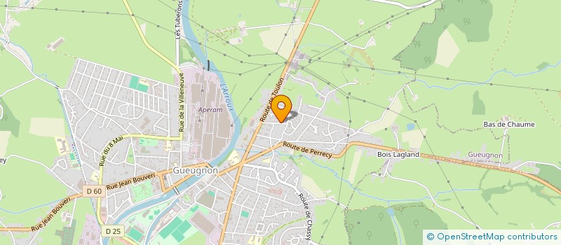 localisation de l'entreprise COMMAI à GUEUGNON