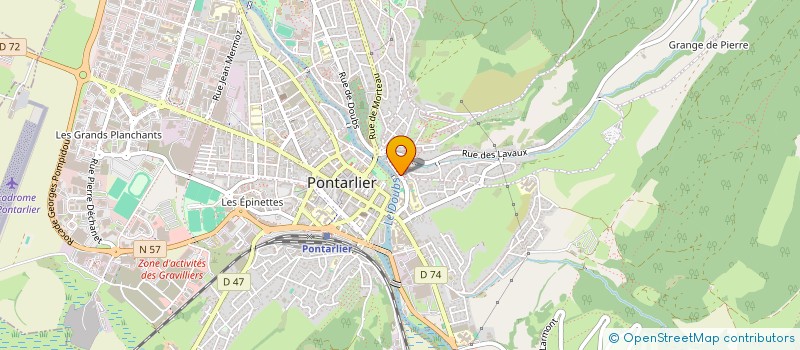 localisation de l'entreprise COMMANDANT VALENTIN  PONTARLIER