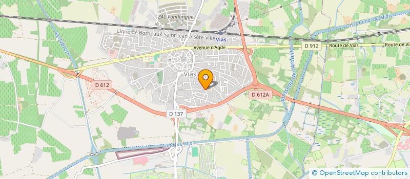 localisation de l'entreprise COMMANDE TON LOGO  VIAS