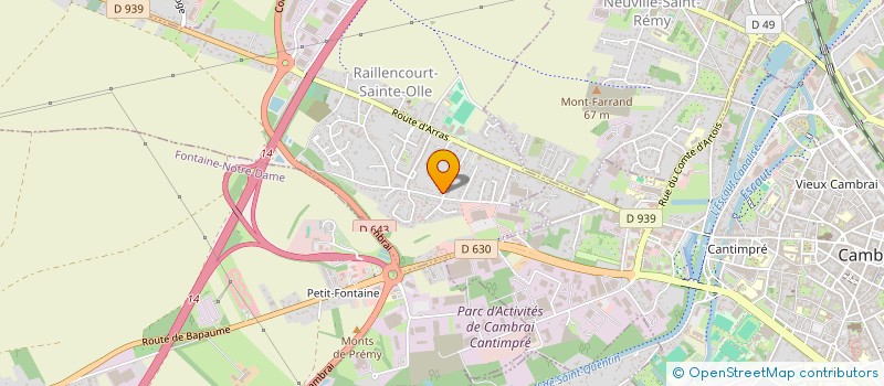 localisation de l'entreprise COMMANDERIE DE CAMBRAI FRATERNITE DES TEMPLIERS DE FRANCE  RAILLENCOURT-SAINTE-OLLE