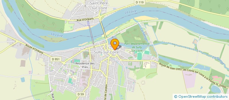 localisation de l'entreprise COMMANDERIE DE SULLY-SUR-LOIRE - FRATERNITE DES TEMPLIERS DE FRANCE à SULLY-SUR-LOIRE