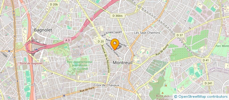 localisation de l'entreprise COMME 3 POMMES à MONTREUIL