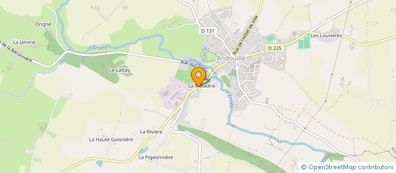 localisation de l'entreprise COMME A LA MAISON AU ROYAUME DES P'TITES FRIMOUSSES  ANDOUILLE