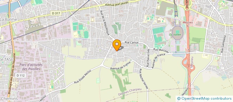 localisation de l'entreprise COMME CHEZ TOI  VILLEURBANNE