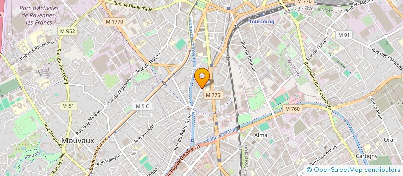 localisation de l'entreprise COMME SUR DES ROULETTES à TOURCOING