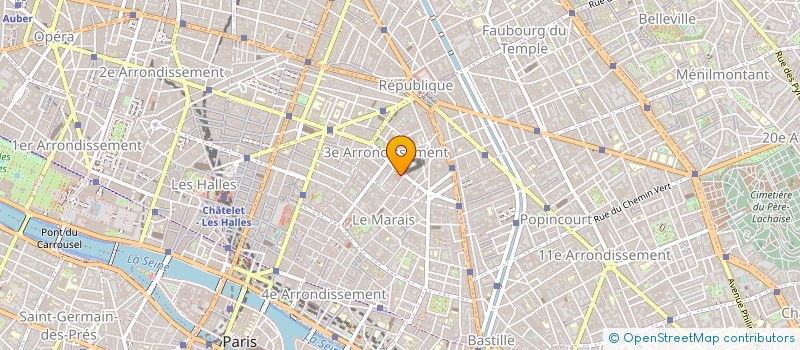 localisation de l'entreprise COMME UN ROMAN à PARIS
