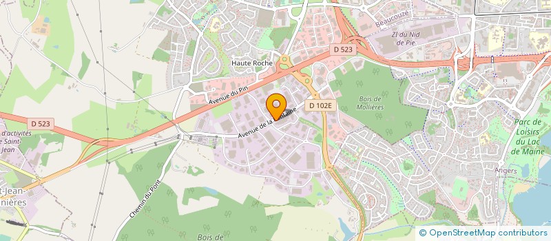 localisation de l'entreprise COMMECA ANJOU à BEAUCOUZE
