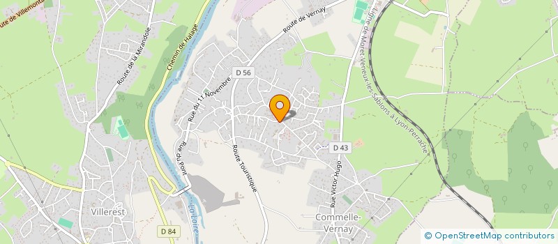 localisation de l'entreprise COMMELLE VERNAY BADMINTON CLUB  COMMELLE-VERNAY