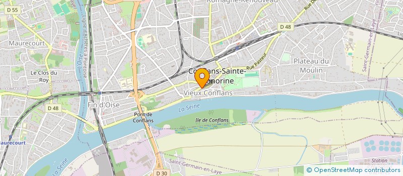 localisation de l'entreprise COMMERCANTS, ARTISANS ET PROFESSIONS LIBERALES A CONFLANS (C.A.P CONFLANS)  CONFLANS-SAINTE-HONORINE