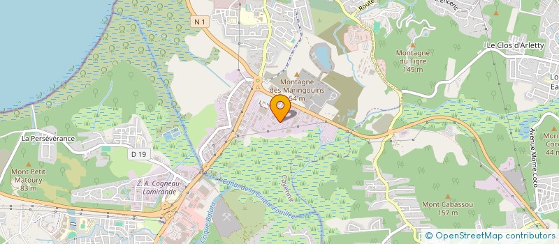 localisation de l'entreprise COMMERCANTS DU CENTRE COMMERCIAL CORA CAYENNE  CAYENNE