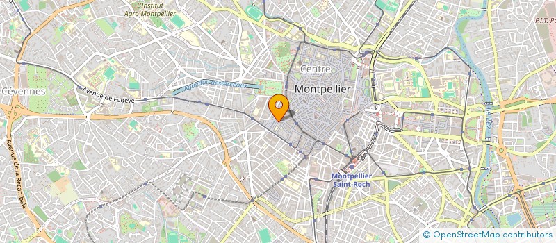 localisation de l'entreprise COMMERCANTS FAUBOURG DU COURREAU à MONTPELLIER