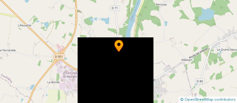 localisation de l'entreprise COMMERCE BETAIL VIANDE C B V  CONFOLENS