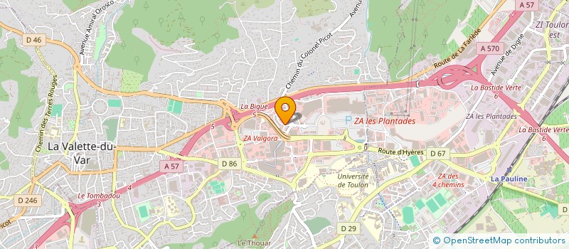 localisation de l'entreprise COMMERCE DEVELOPP BIJOUTERIES ATLANTIDE à LA VALETTE DU VAR