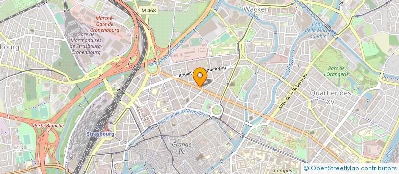 localisation de l'entreprise COMMERCE ET ENTREPRISE à STRASBOURG