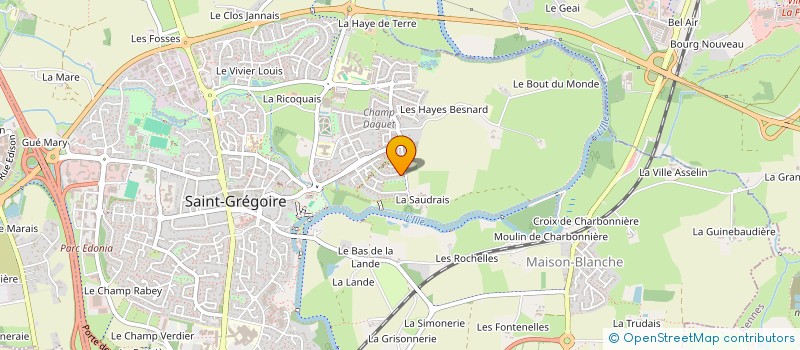 localisation de l'entreprise COMMERCE ET GASTRONOMIE  SAINT-GREGOIRE