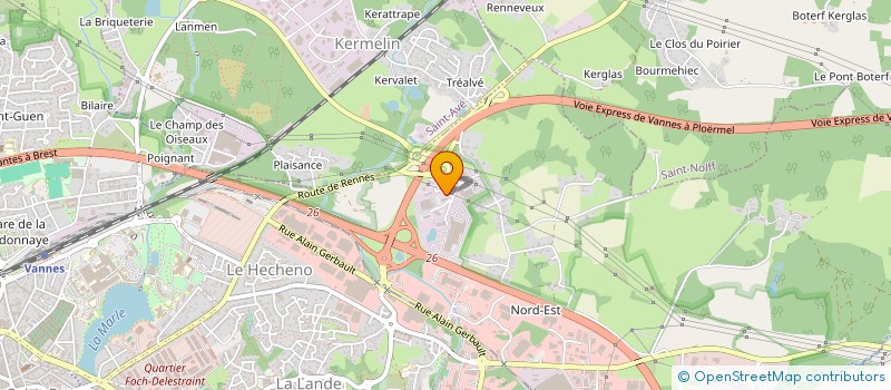 localisation de l'entreprise COMMERCE ET LOCATION SERVICES  VANNES