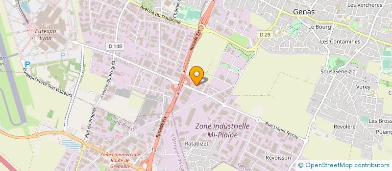 localisation de l'entreprise COMMERCE INTERNATIONAL FRANCE EST  GENAS