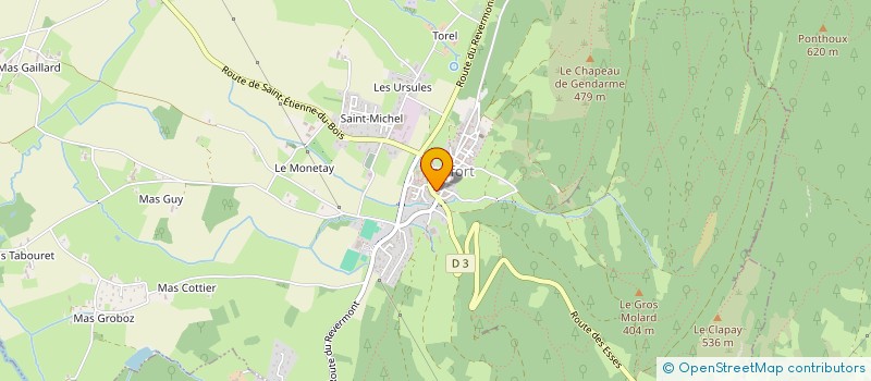 localisation de l'entreprise COMMERCE LES DEUX REGIONS  VAL-REVERMONT