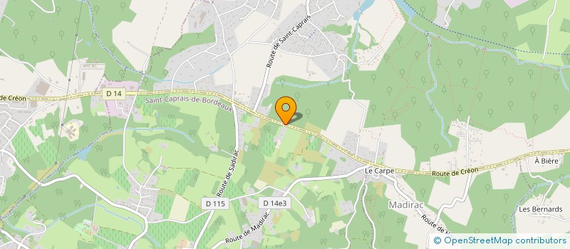 localisation de l'entreprise COMMERCE VIANDES D'AQUITAINE à SAINT-CAPRAIS-DE-BORDEAUX