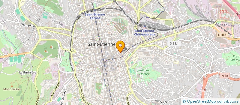 localisation de l'entreprise COMMERCIAL OPTION MARKETING PREVU à SAINT-ETIENNE