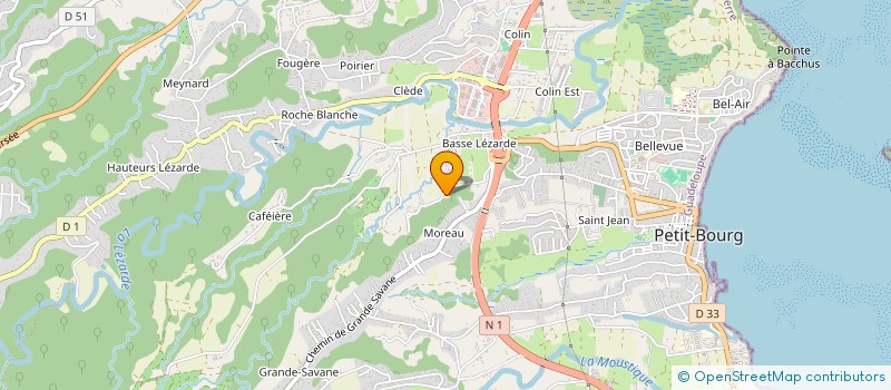 localisation de l'entreprise COMMERCIALISATION ET DISTRIBUTION PROFESSIONNELLE  PETIT-BOURG