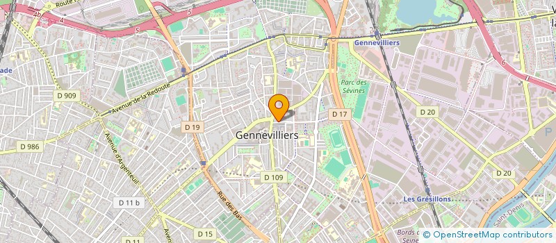 localisation de l'entreprise COMMERCIALISATION TRAITEMENT DE L IMAGE  GENNEVILLIERS